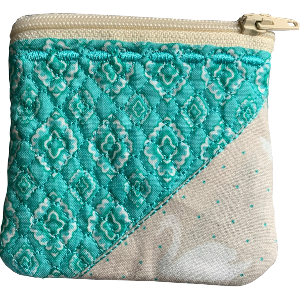 Teal-Swan Mini Pouch Front