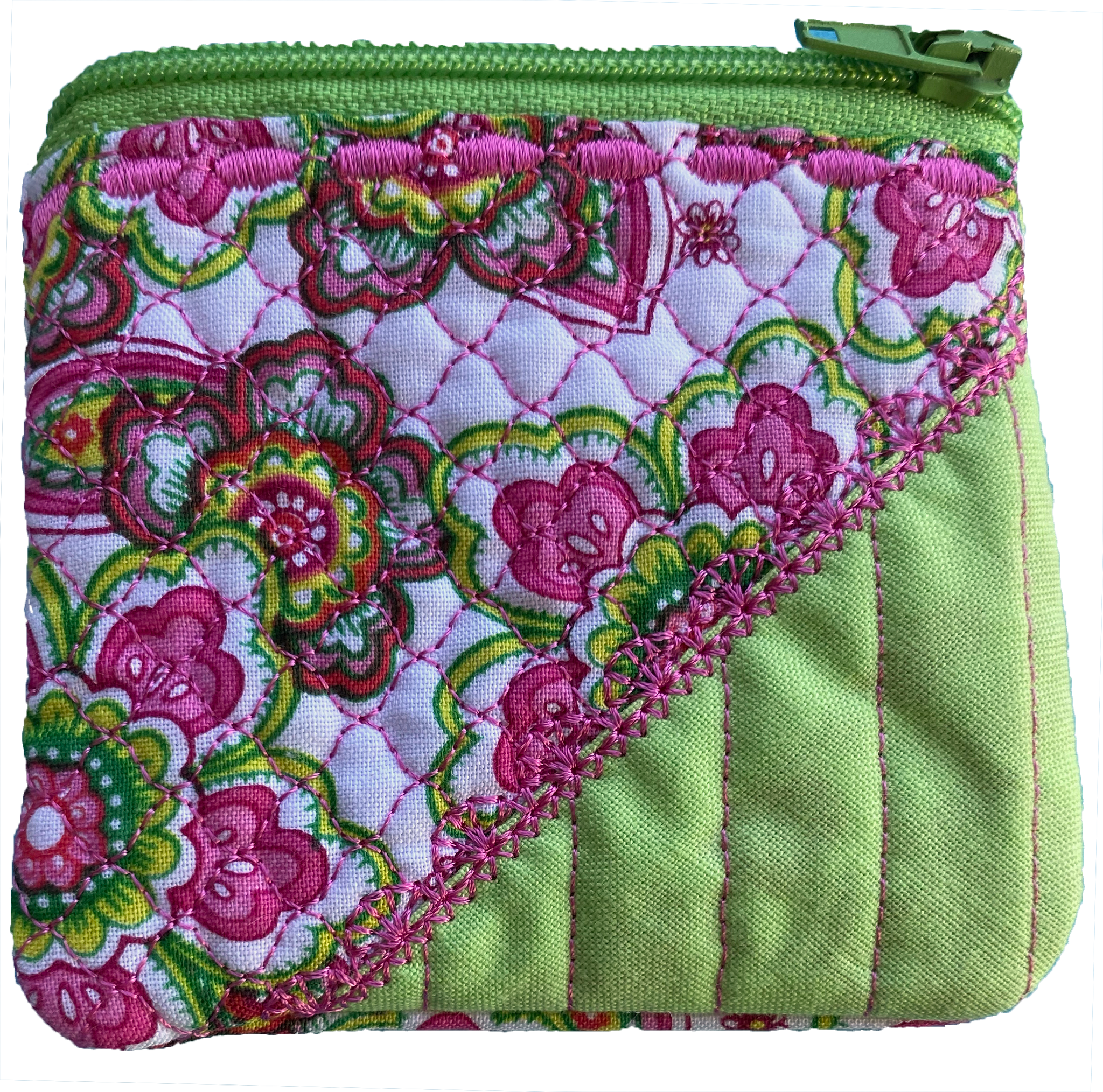 Green-Pink Floral Front