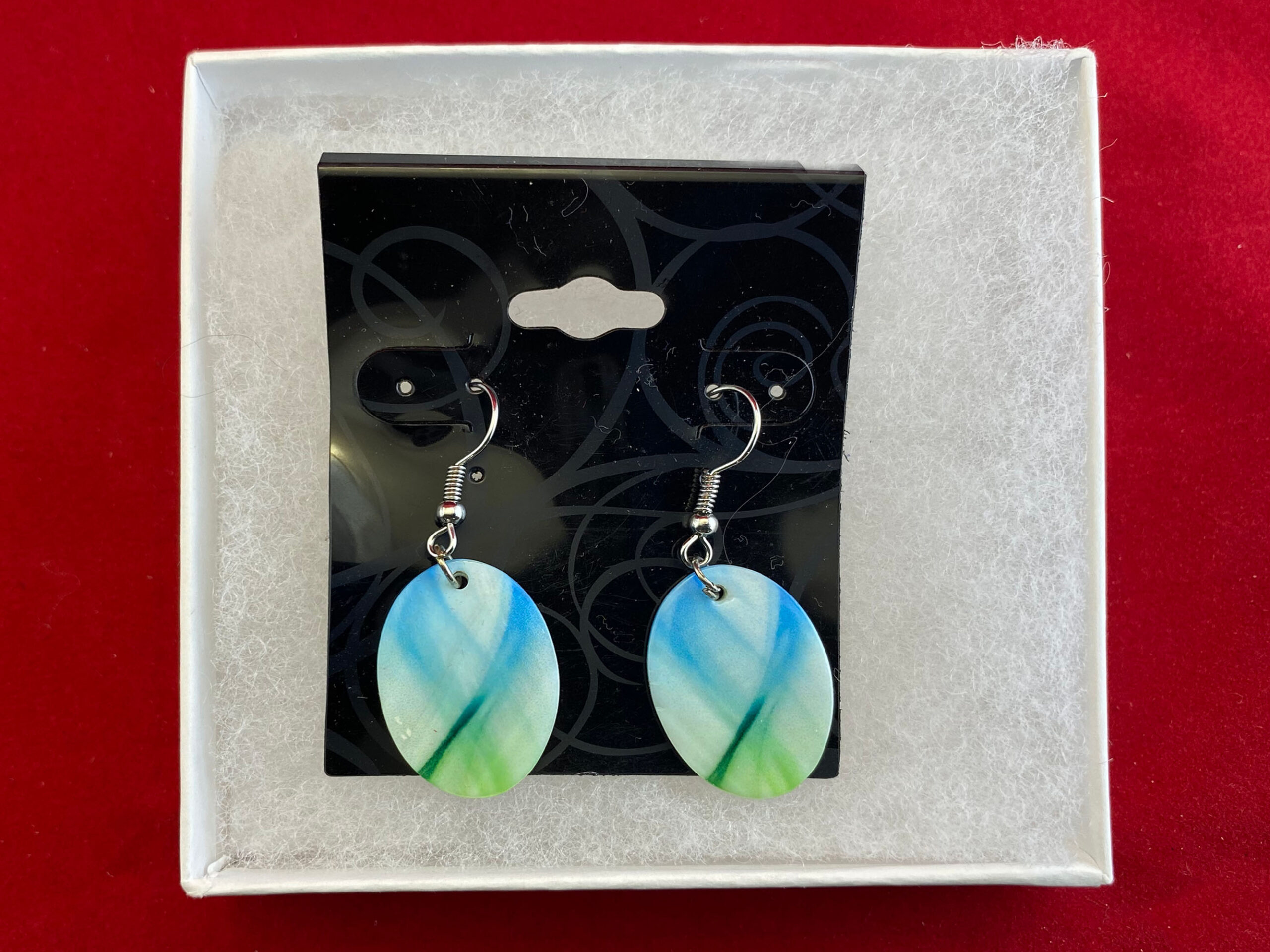 Blue-Green Waves Earrings 01