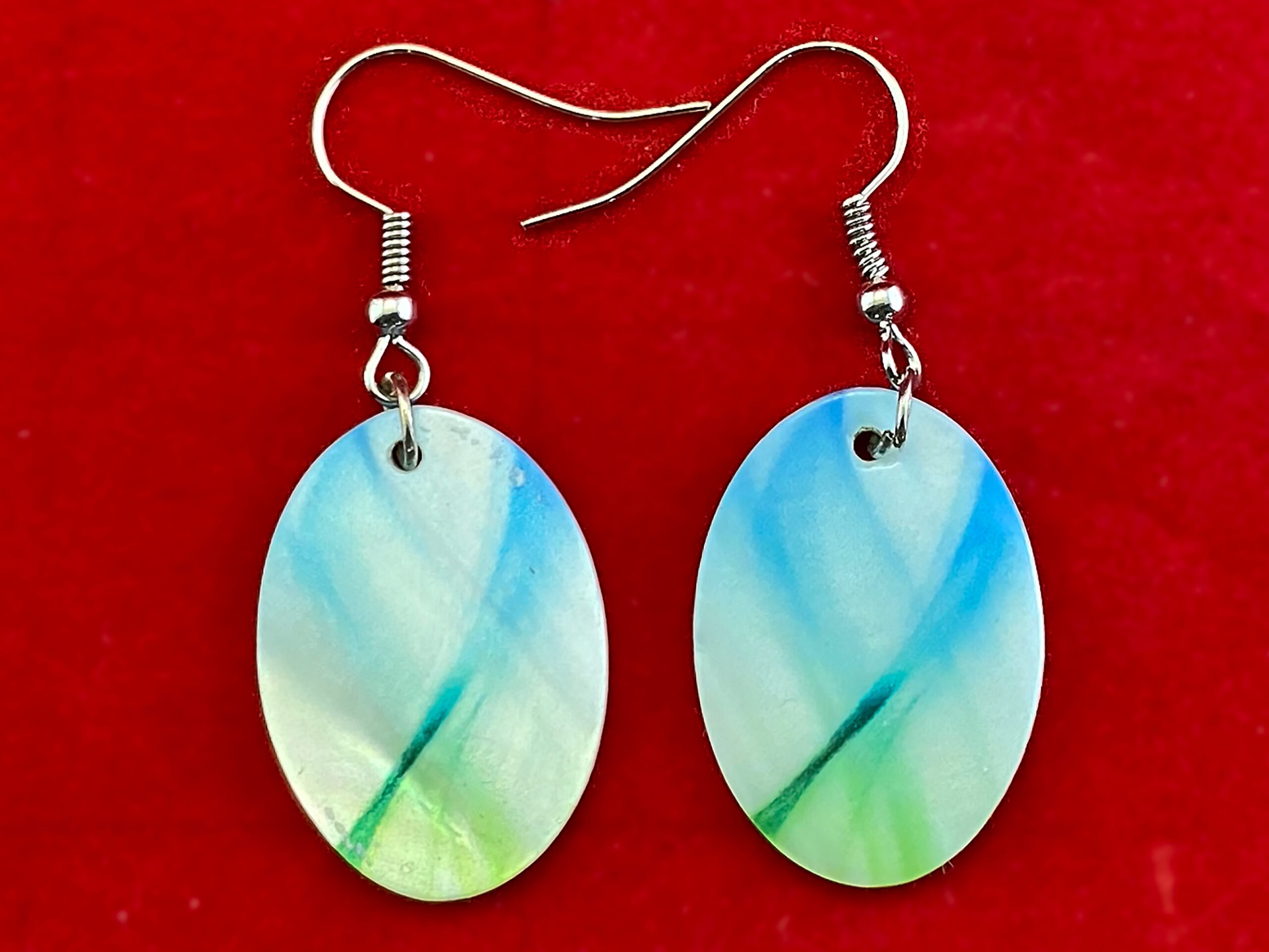 Blue-Green Waves Earrings 02